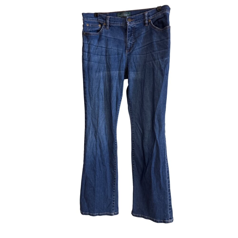 Lauren Jeans Co. Womens Flared Denim Jeans Size 10 USA